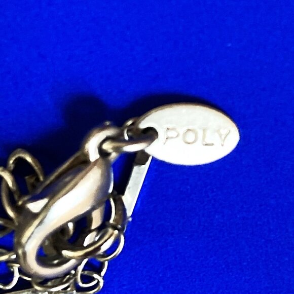 Modernist mixed media necklace by Christophe Poly - Picture 5 of 5